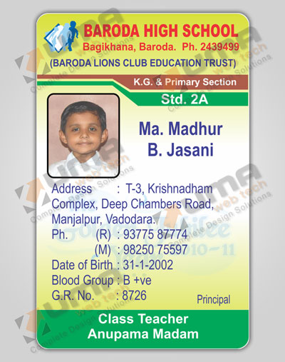 Teacher Id Card Sample